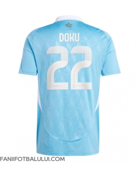 Belgia Jeremy Doku #22 Tricou Fotbal Replică European 2024 Barbati Deplasare